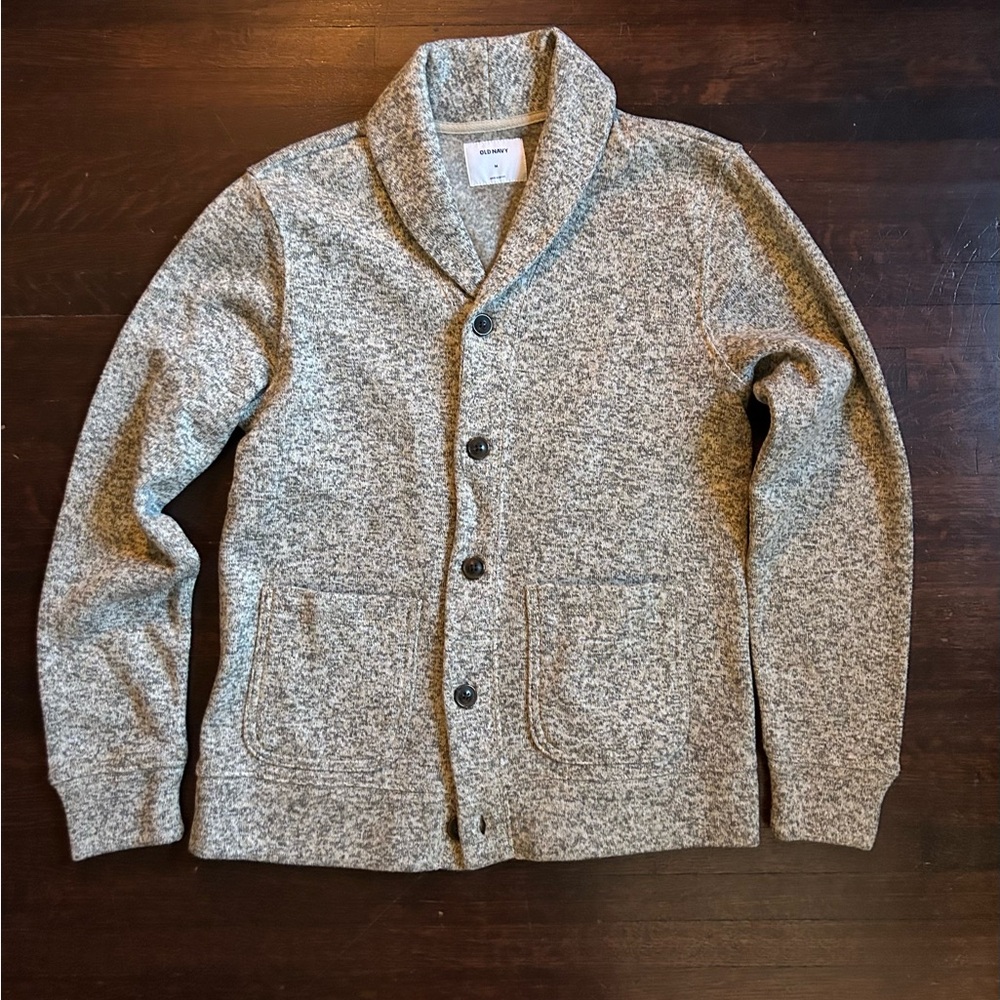 Old Navy Men's Gray Cardigan Sweater / sweatshirt - medium